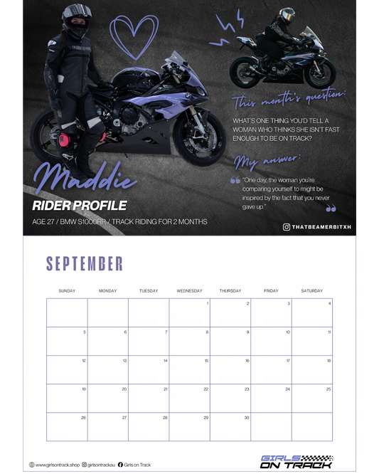 Girls on Track 2027 Calendar