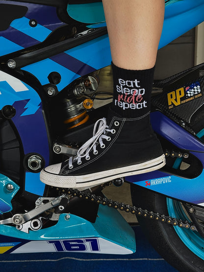 Eat Sleep Ride Repeat Socks