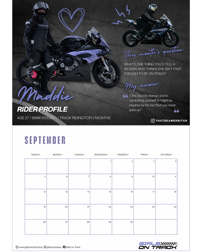 Girls on Track 2027 Calendar