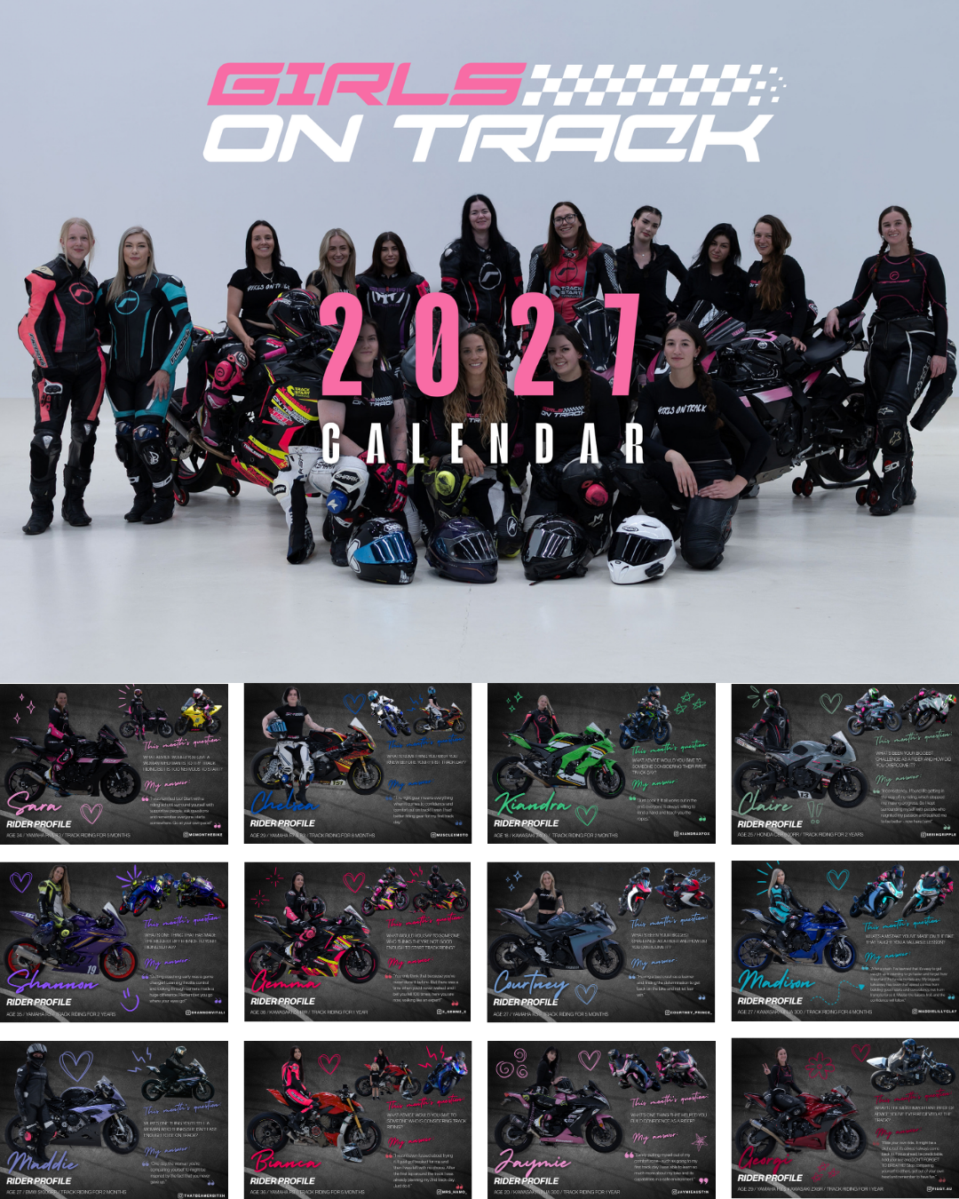 Girls on Track 2027 Calendar